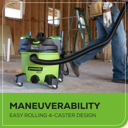 Greenworks 60V 9-Gallon AC/DC Wet/Dry Vacuum (Tool Only)