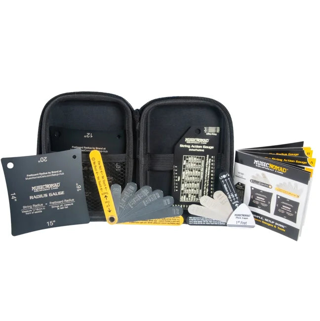 MusicNomad KEEP IT SIMPLE, SETUP (KISS)? Starter Kit Bundle - 6 pc. Gauge Set, 26 pc. Guitar Tech Tool Set, 11 pc. Truss Rod Wrench Set (MN609)