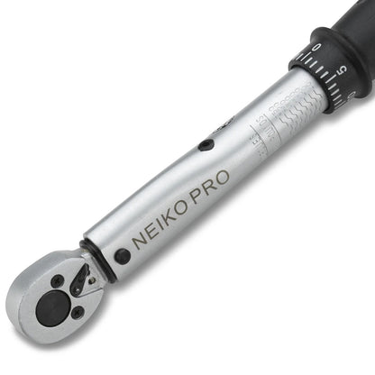 Neiko 03708B 3/8-Inch Drive Adjustable Torque Wrench, Chrome Vanadium Steel | 40-250 Inch-Pound | 11.5-Inch Length | SAE