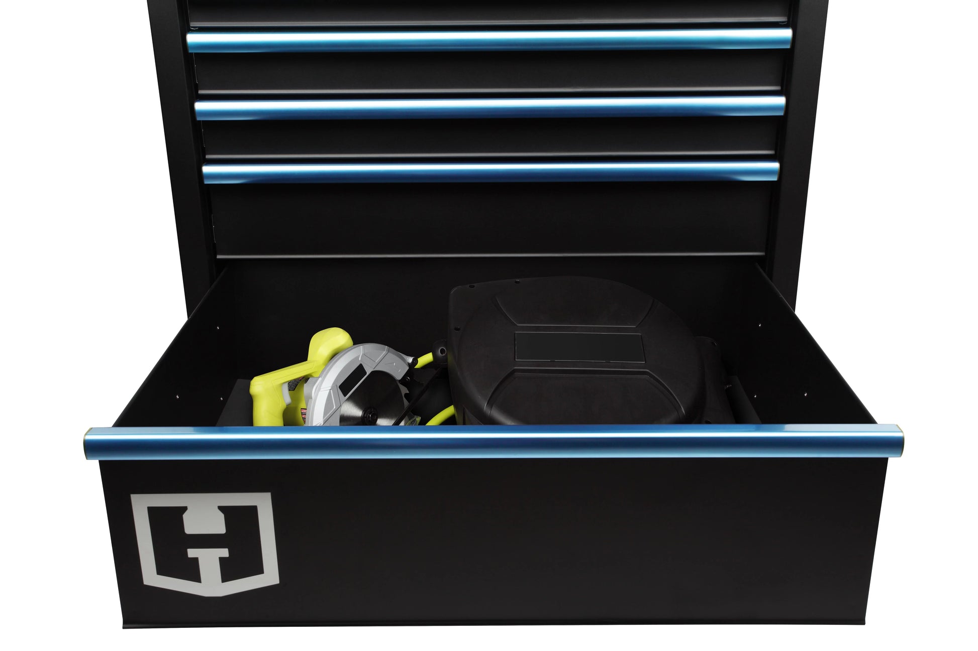 Hart 36-In W x 24-In D 5-Drawer Mobile Tool Chest Workbench W/Wood Top, Garage Use