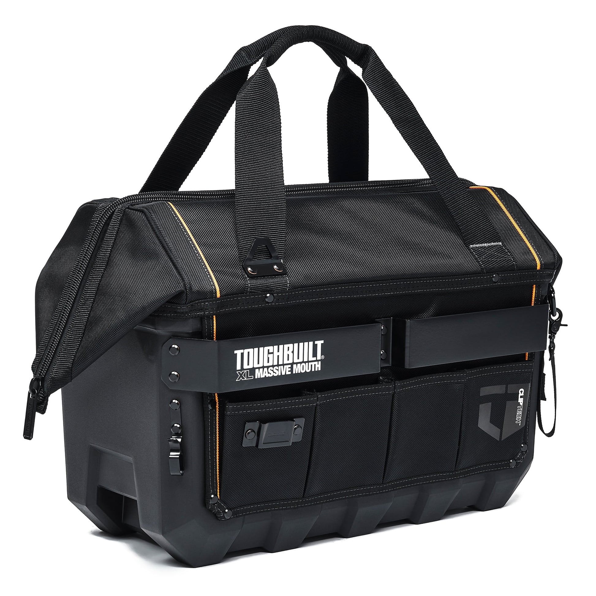 ToughBuilt Waterproof Tool Bag Pouch Organizer, XL Massive Mouth, Black