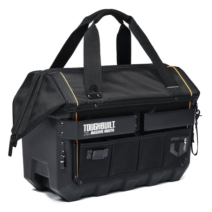 ToughBuilt Waterproof Tool Bag Pouch Organizer, XL Massive Mouth, Black