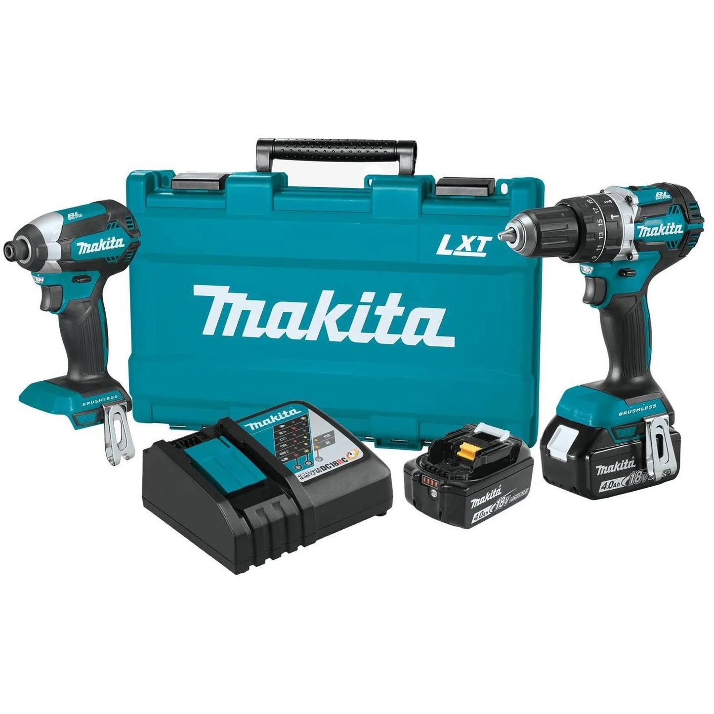 Makita Brushless 18V LXT Cordless 2 Piece Impact & Driver Drill Combo Kit XT269M