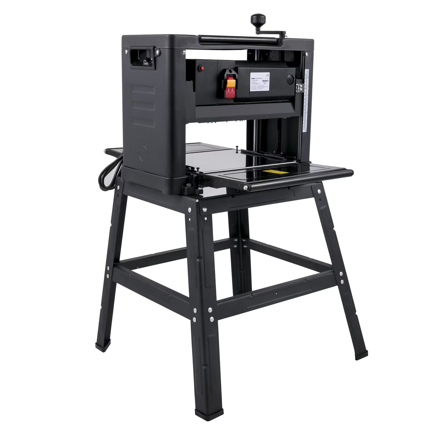 VEVORbrand 12.5" Thickness with detachable stand, Foldable Wood Planer 1500W Thickness Woodworking 315"/min Feed Rate Double Cutter Benchtop Thickness Planer with Dust Exhaust Interface Stand