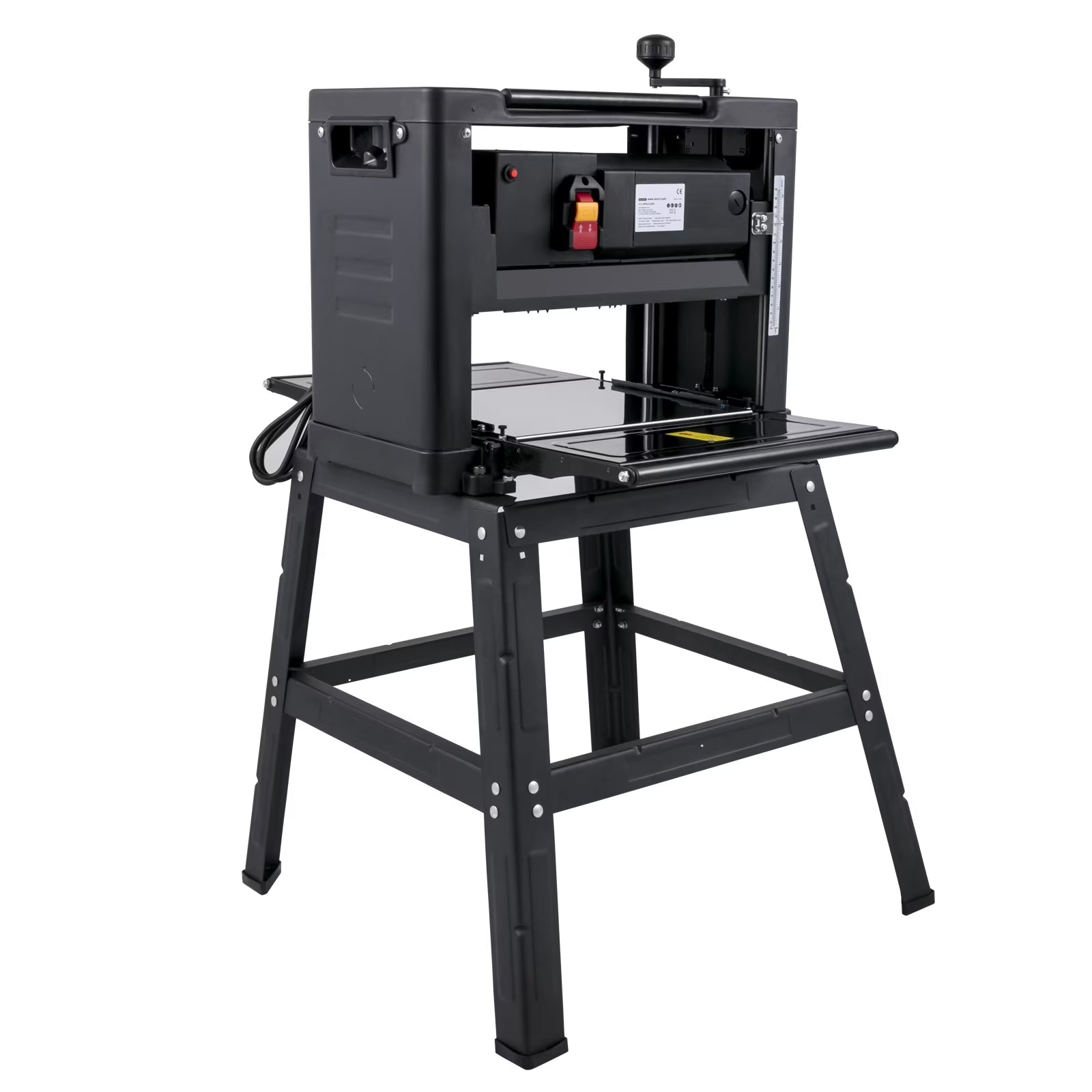 VEVORbrand 12.5" Thickness with detachable stand, Foldable Wood Planer 1500W Thickness Woodworking 315"/min Feed Rate Double Cutter Benchtop Thickness Planer with Dust Exhaust Interface Stand