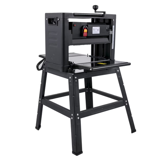 VEVORbrand 12.5" Thickness with detachable stand, Foldable Wood Planer 1500W Thickness Woodworking 315"/min Feed Rate Double Cutter Benchtop Thickness Planer with Dust Exhaust Interface Stand