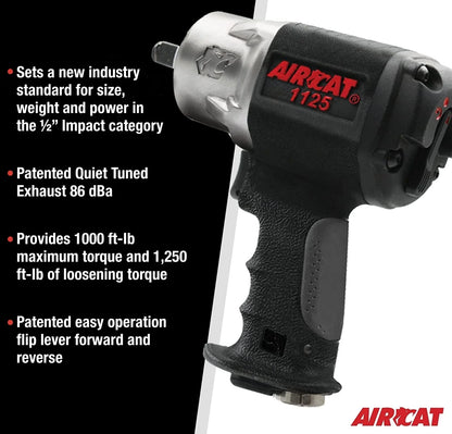 AirCat 1/2" Full Power Low Weight Magnesium Impact