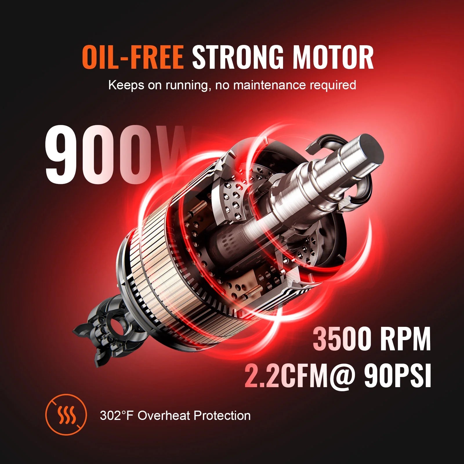 BENTISM 2.1 Gallon Air Compressor, 1.2HP 2.2 CFM@90PSI Oil Free Air Compressor Tank & Max. 116PSI Pressure, 70 dB Ultra Quiet Compressor for Auto Repair, Tire Inflation, Spray Painting