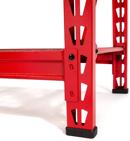 Craftsman 2-Shelf 3-Foot Tall Stackable Tool Chest Depth Storage Rack, 2-Pack, Red 3-Feet, 2 Set