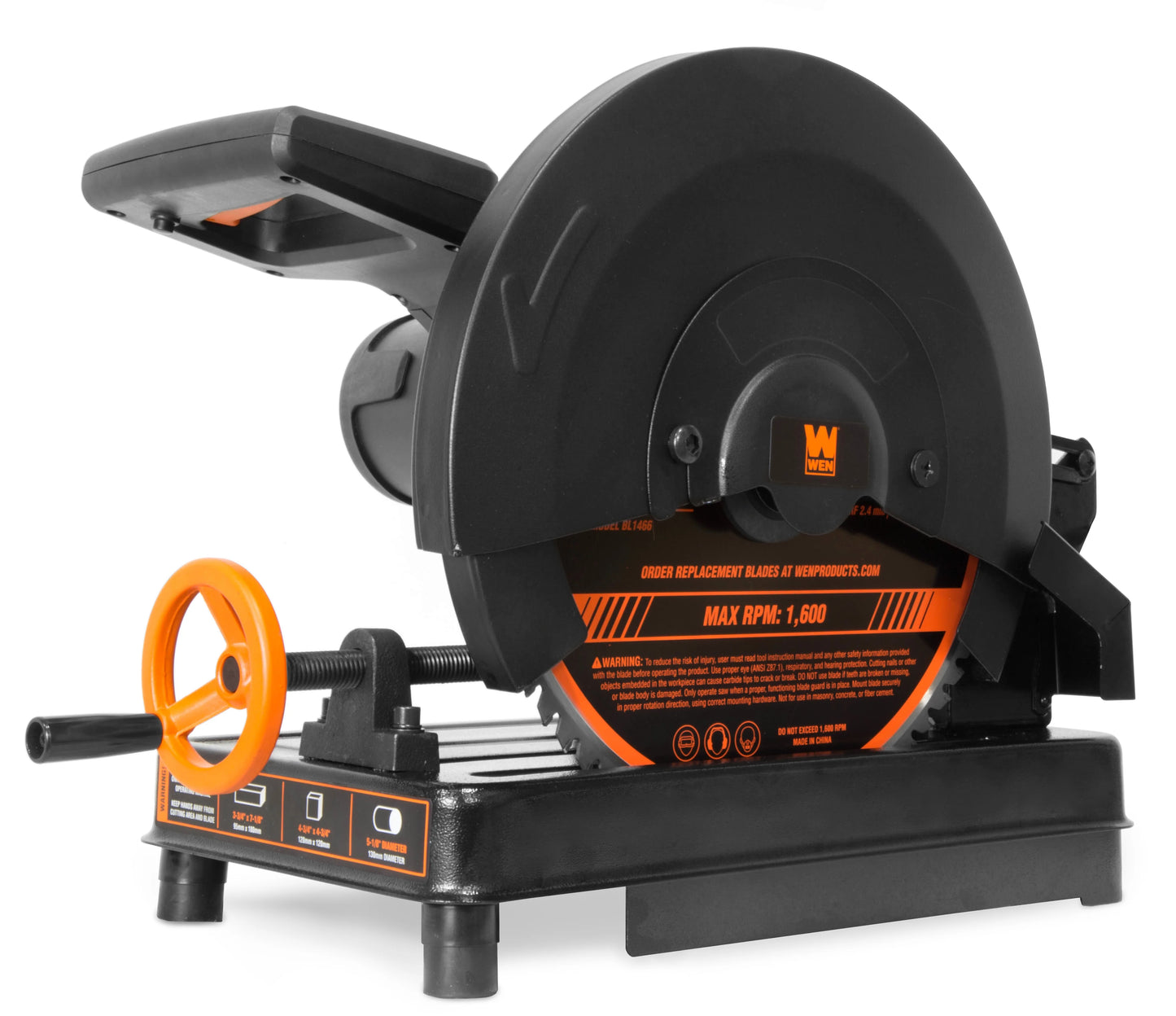 WEN Products 15-Amp 14-Inch Multi-Material Cut-Off Chop Saw with Carbide-Tipped Metal-Cutting Saw Blade