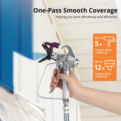 Indoor Outdoor Airless Paint Sprayer with Extension Rod, Nozzle and Spray-Gun