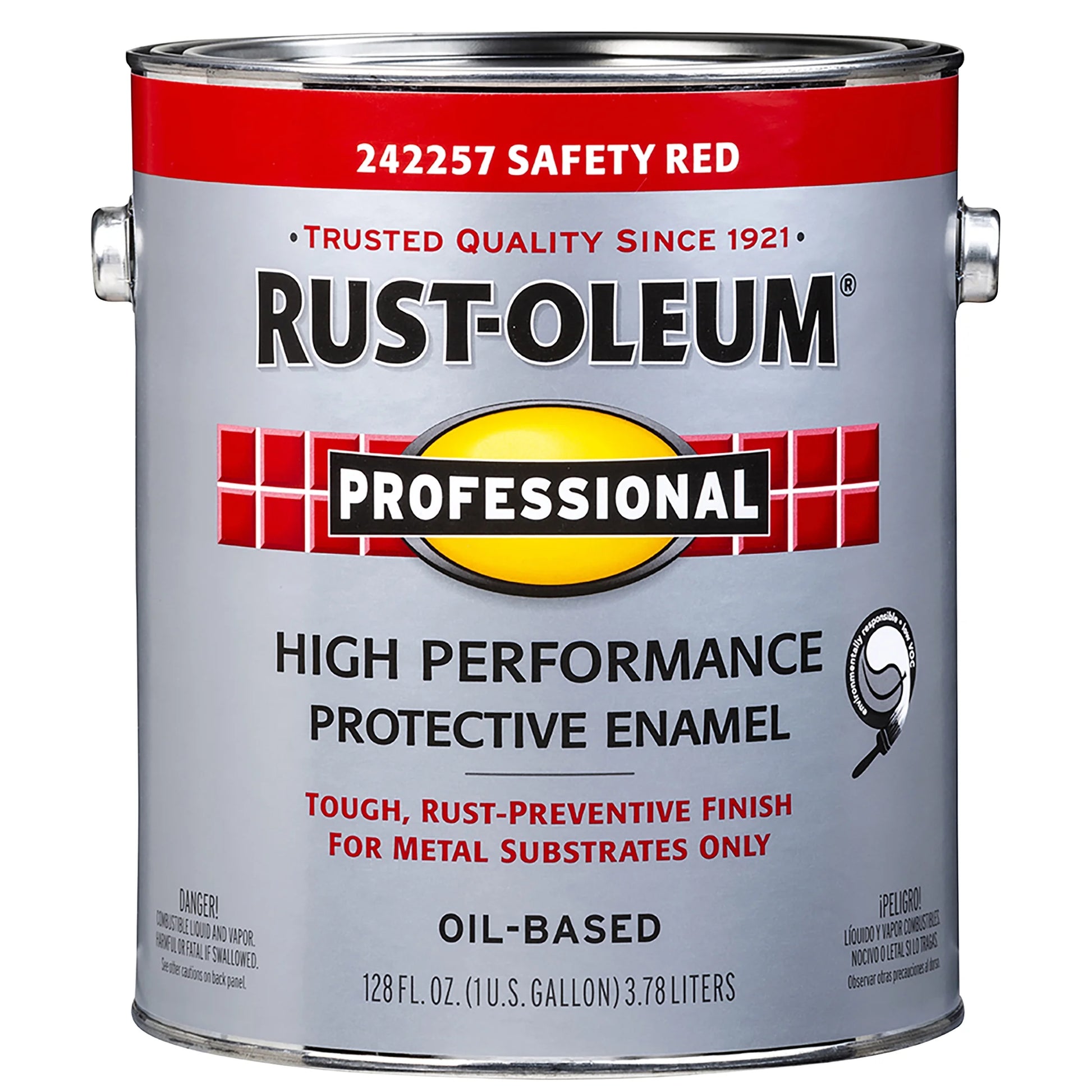 2 Pack, Safety Red (100 Voc), Rust-Oleum Professional High Performance Gloss Protective Enamel Paint- Gallon