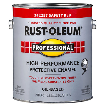 2 Pack, Safety Red (100 Voc), Rust-Oleum Professional High Performance Gloss Protective Enamel Paint- Gallon
