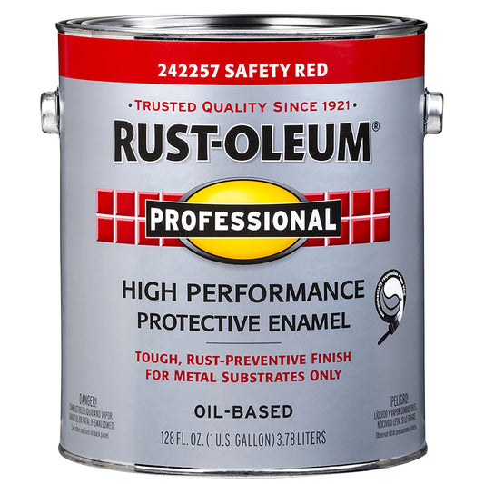 2 Pack, Safety Red (100 Voc), Rust-Oleum Professional High Performance Gloss Protective Enamel Paint- Gallon