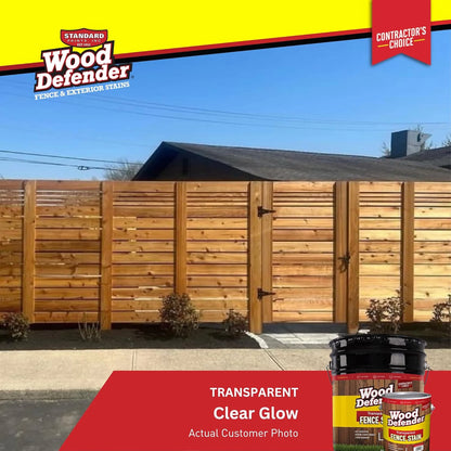 Wood Defender Transparent Fence Stain Clear Glow 5 Gallon