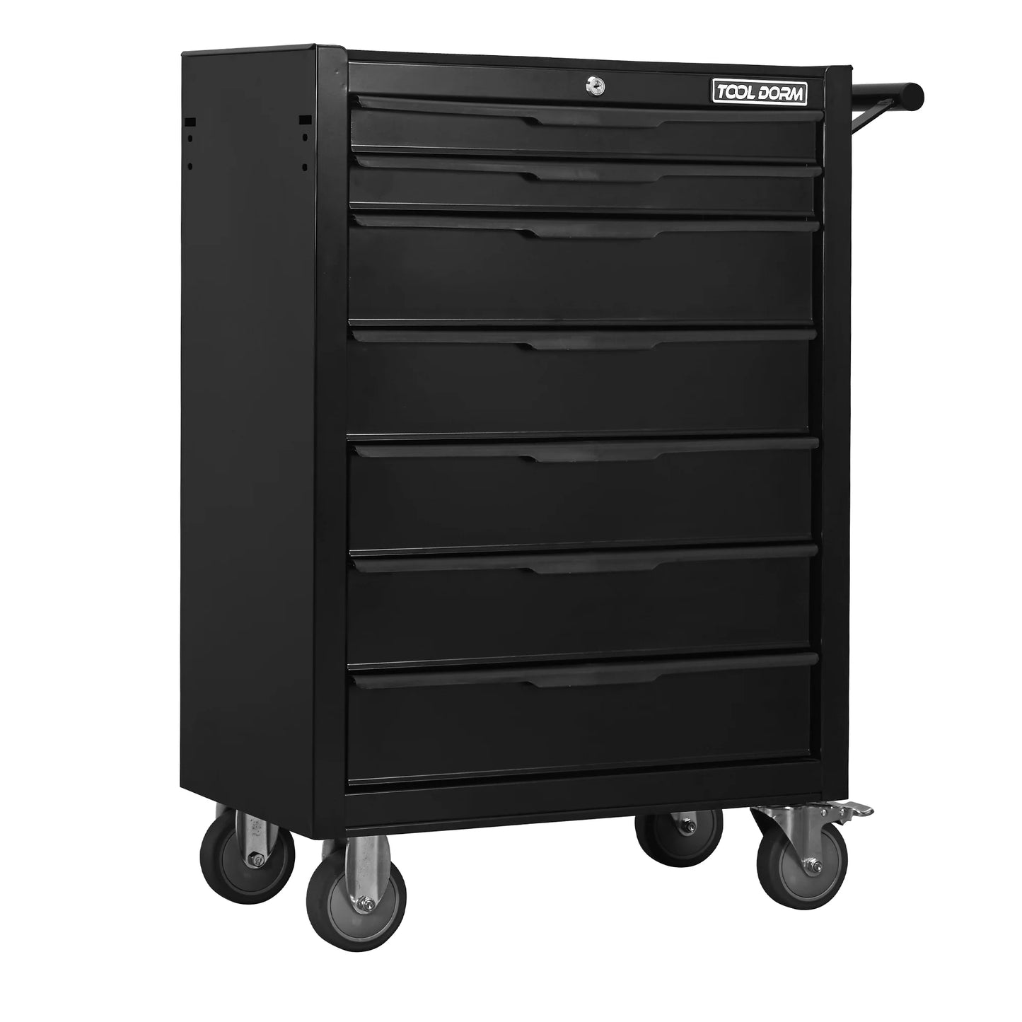 Tool Cabinet Tool Cart 24.2inch with 7 Drawers and Wheels, Metal Rolling Tool Box Locked Drawers Storage Organizer Cabinet for Garage, Warehouse, Repair Shop, Workshop, Brand