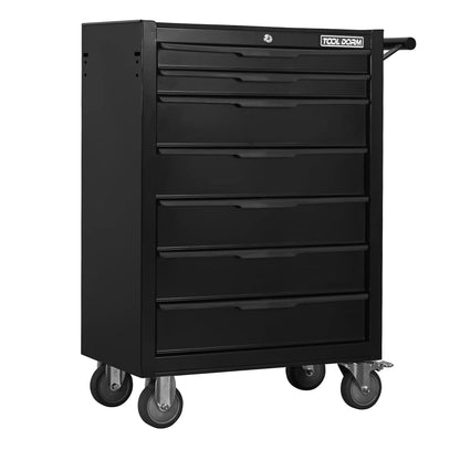 Tool Cabinet Tool Cart 24.2inch with 7 Drawers and Wheels, Metal Rolling Tool Box Locked Drawers Storage Organizer Cabinet for Garage, Warehouse, Repair Shop, Workshop, Brand