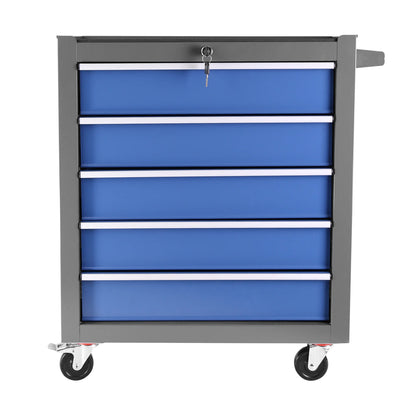 5-Drawers Rolling Tool Chest,Tool Chest with Link Buckle And Can Be Combined To Large Cabinet Set,Tool Cabinet On Wheels with Keyed Locking System And Drawer Liners,for Warehouse,Garage