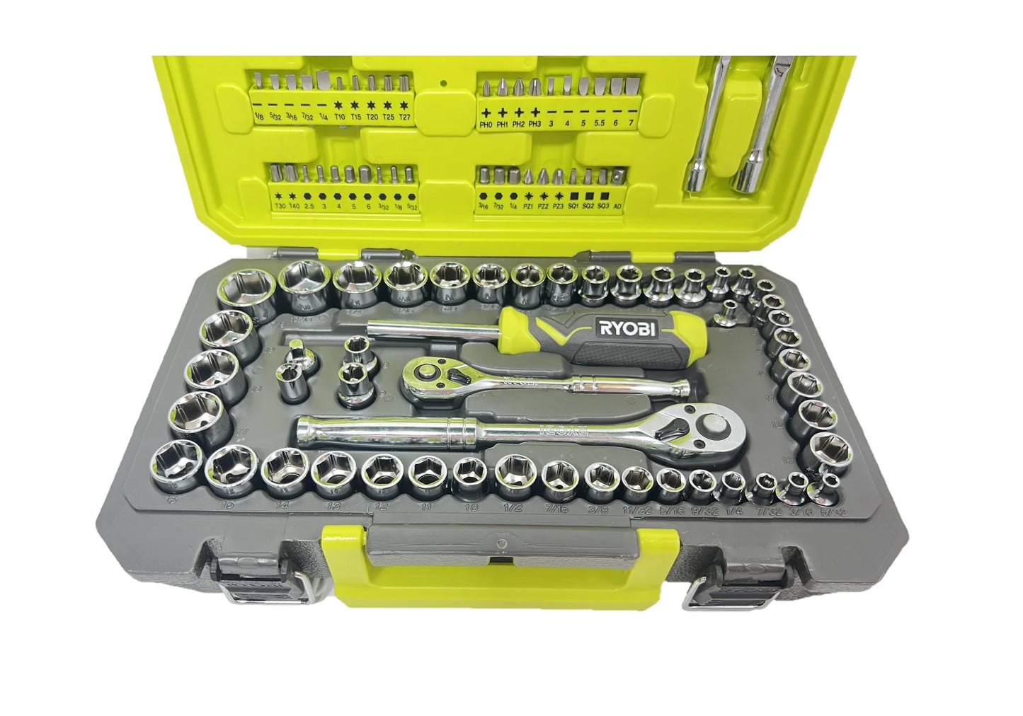 RYOBI 97 PC. 1/4" & 3/8" Drive Mechanics Set - RHMTS49701
