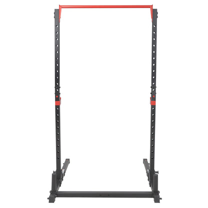 Sunny Health & Fitness Essential 800-lb High Capacity Power Rack Cage with Weight Plate Storage & Adjustable J-Hooks - SF-XF920063