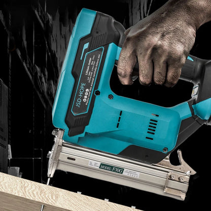 Brushless Cordless Nail Gun - Straight Nail Gun, Staple Nail Gun, Nail Shooter, Pneumatic Nail Gun; Equipped with Lithium Battery and Quick Charger, Suitable for Decorative Carpentry, Cabinets,