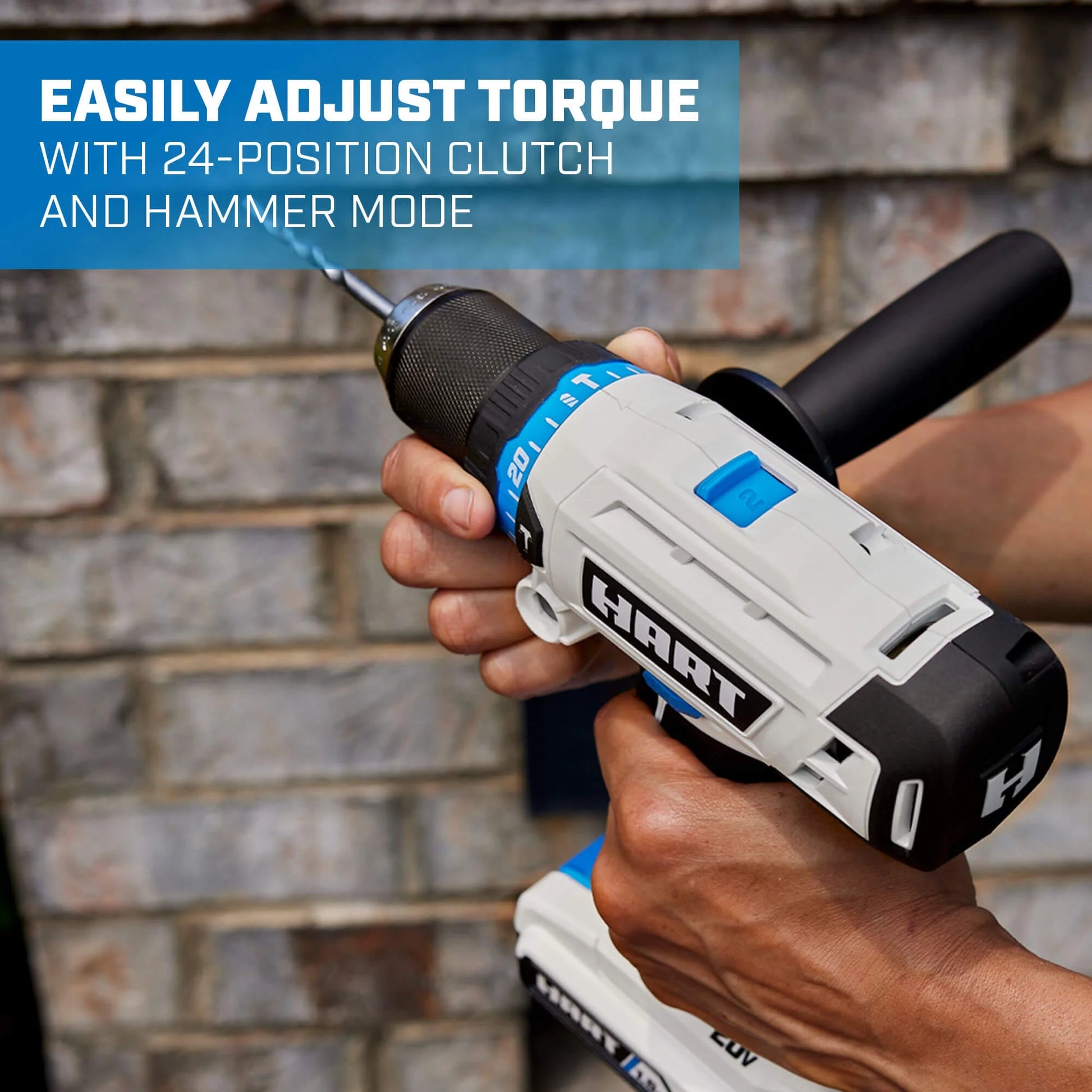 HART 20-Volt 1/2-inch Cordless Hammer Drill Kit, Gen2