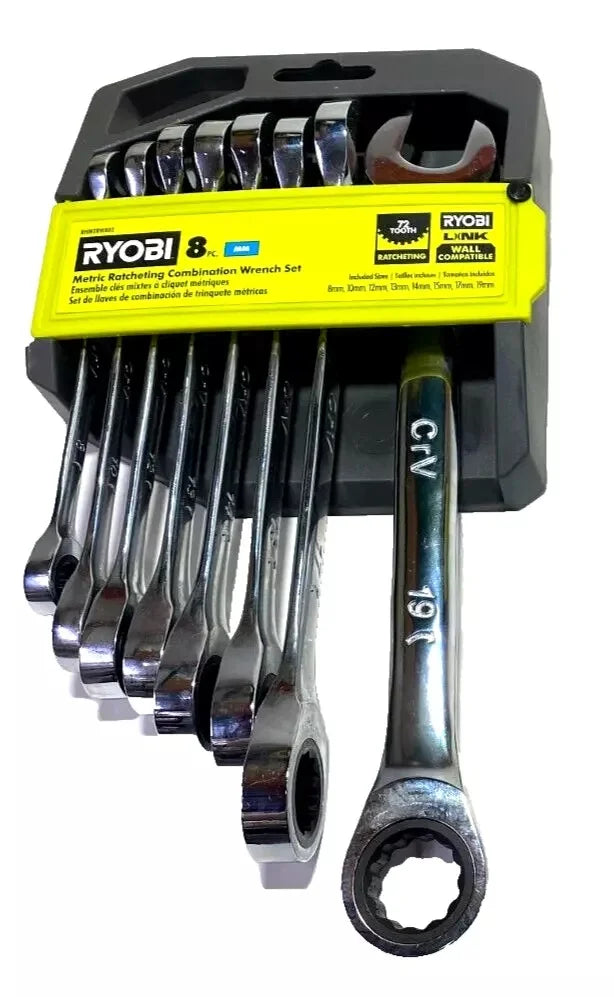 RYOBI 16 PC. SAE & Metric Ratcheting Combination Wrench Set