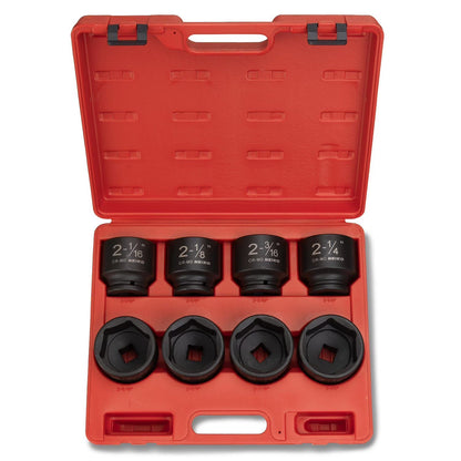 NEIKO 02392A 3/4" Impact Socket Set, 3/4? Drive, 8 PC Jumbo Sockets, SAE Standard Sizes 2-1/16 Inch to 2-1/2 Inch, Chrome-Moly Cr-Mo Steel