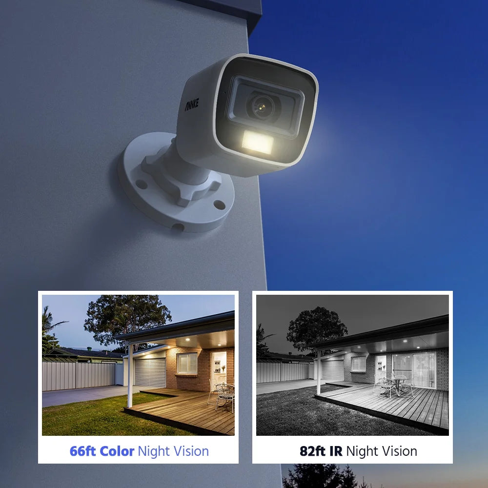ANNKE 8CH 5MP Security Camera System, 3K AI DVR and 8x3K CCTV Camera with Dual Light, Human/Vehicle Detection, IP67, Color Night Vision, 0TB HDD, Audio/Mic