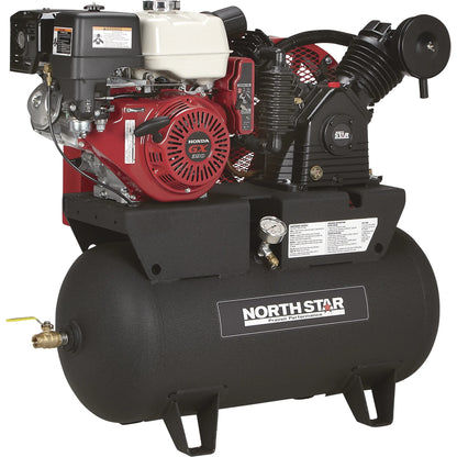 NorthStar Gas-Powered Air Compressor, Honda GX390 OHV Engine, 30-Gallon Horizontal Tank, 24.4 CFM @ 90 PSI