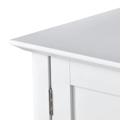 Modern Storage Cabinet, BUG HULL 44.9" Wide Solid Wood Sideboard Buffet Table, Console Table with 3 Doors and Drawers, White