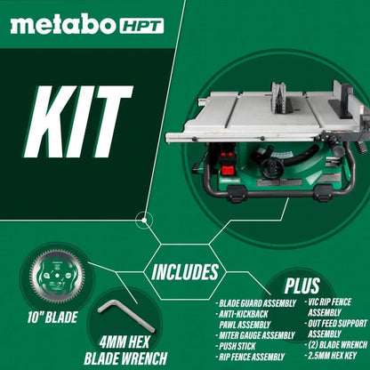 Metabo Hpt 36V Multivolt Table Saw 10" Brushless (Tool Body Only)