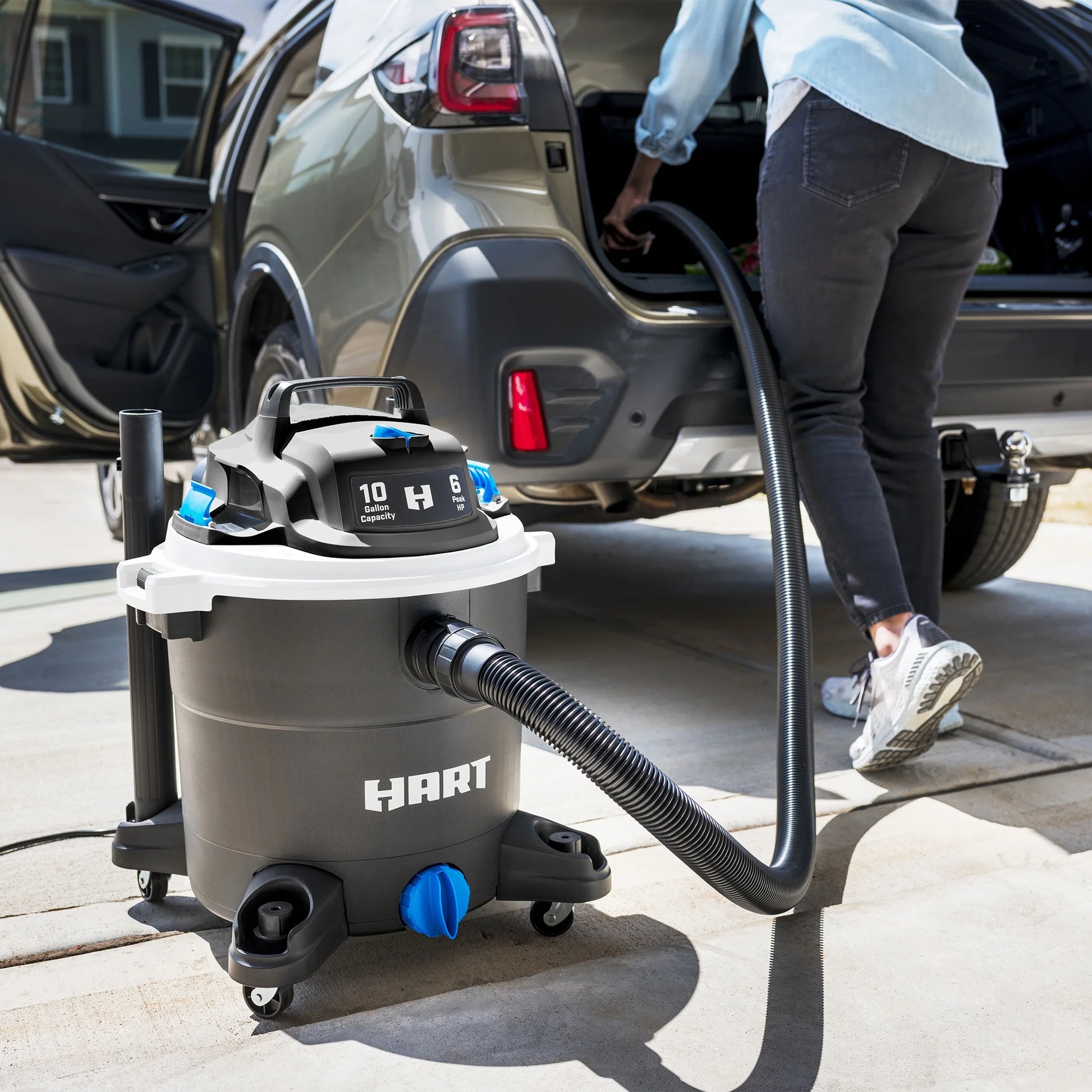 HART 10 Gallon 6 Peak HP Poly Wet/Dry Vacuum, VOC1012PF 3703
