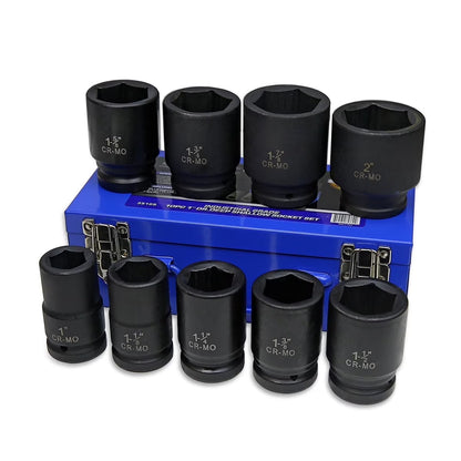 Stark USA 1" Drive 21PC Deep Impact Jumbo Socket Set, 6 Point MM, 27mm - 80mm, CrMo Steel