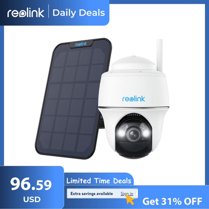 Reolink Argus 5MP PT Outdoor Wireless Battery Wifi Security Camera Night Vision 2-Way Talk Add Solar