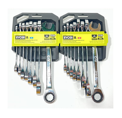 RYOBI 16 PC. SAE & Metric Ratcheting Combination Wrench Set