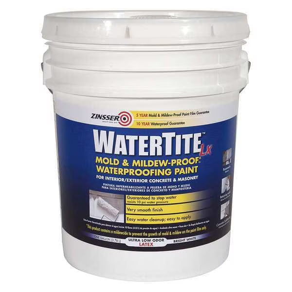 Zinsser Mold and Mildew Paint,White,5 gal,Pail 270269