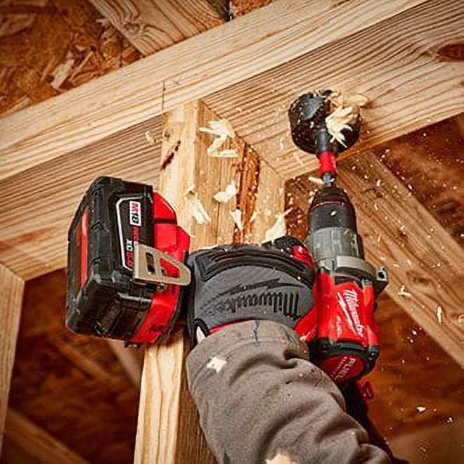 Milwaukee M18 Fuel 1/2" 18V Brushless Hammer Drill Driver 2804-22 with (2) 5Ah Batteries, Charger, & Tool Case