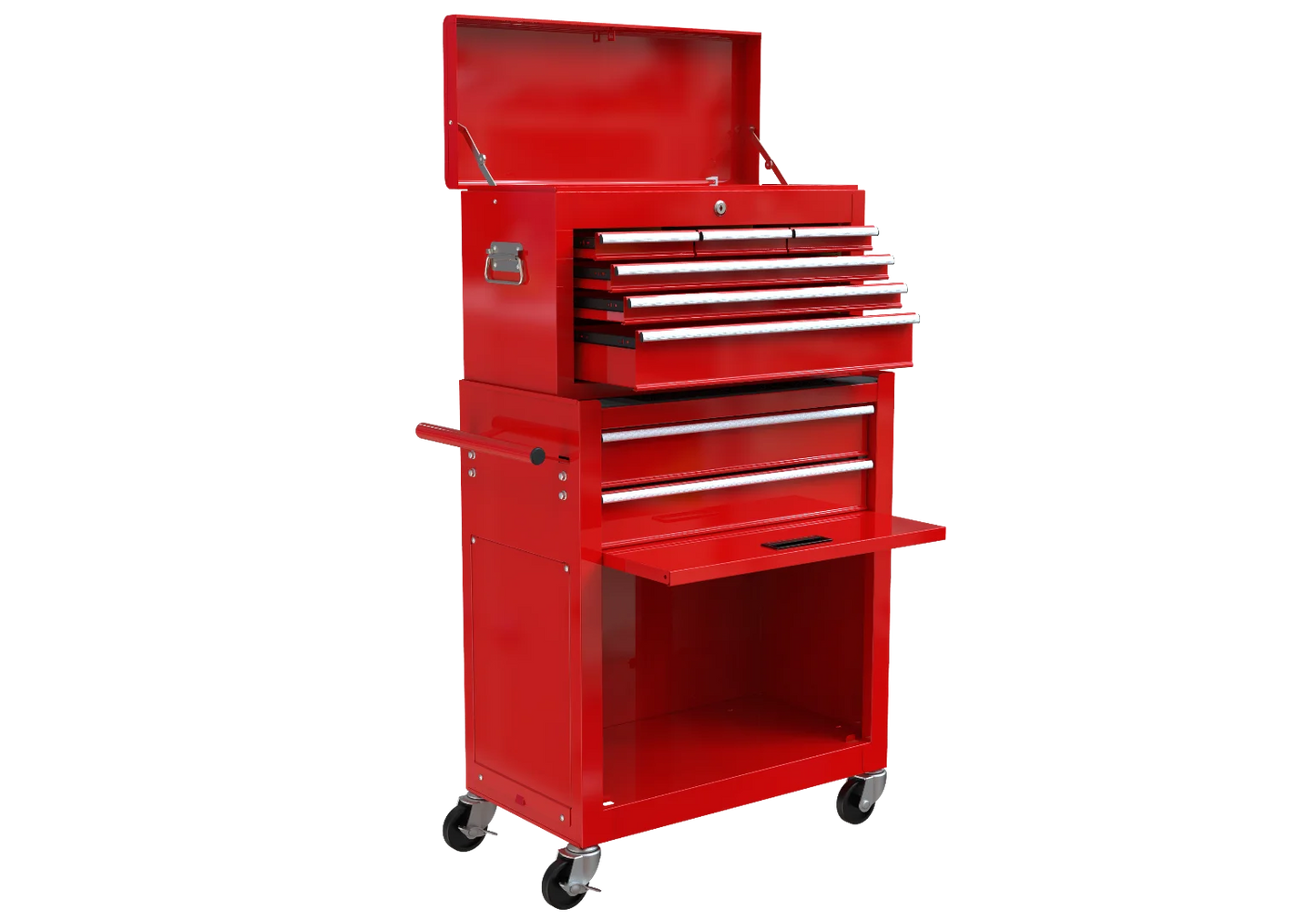8-Drawer Rolling Tool Chest with Wheels, High Capacity Tool Storage Removable Tool Box Combo, Tool Storage Cabinet with Lockable Drawers, Toolbox for Workshop and Mechanics Garage, Blue
