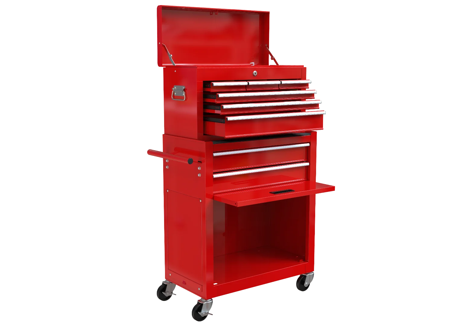 8-Drawer Rolling Tool Chest with Wheels, High Capacity Tool Storage Removable Tool Box Combo, Tool Storage Cabinet with Lockable Drawers, Toolbox for Workshop and Mechanics Garage, Blue