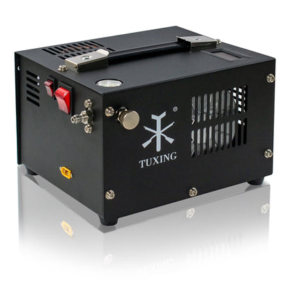 TUXING 4500Psi PCP Air Compressor w/Built-in Transformer, One-Button Start for PCP Rifles, Paintball Guns, Diving Tanks