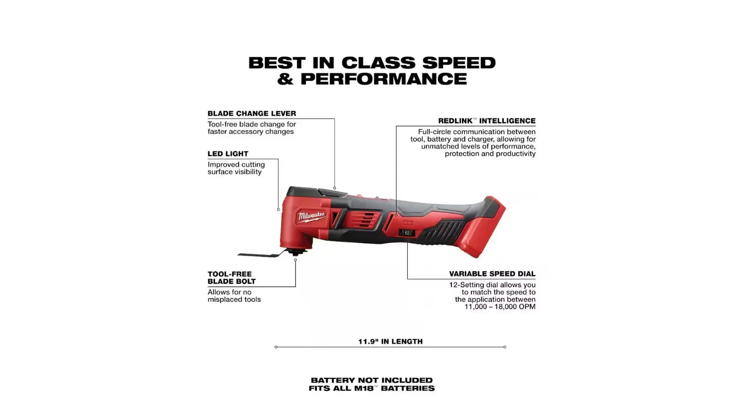 Open Box Milwaukee 2695-27SH M18 18-Volt Lithium-Ion Cordless Combo Kit 7-Tool with 2-Batteries, Charger and Tool Bag