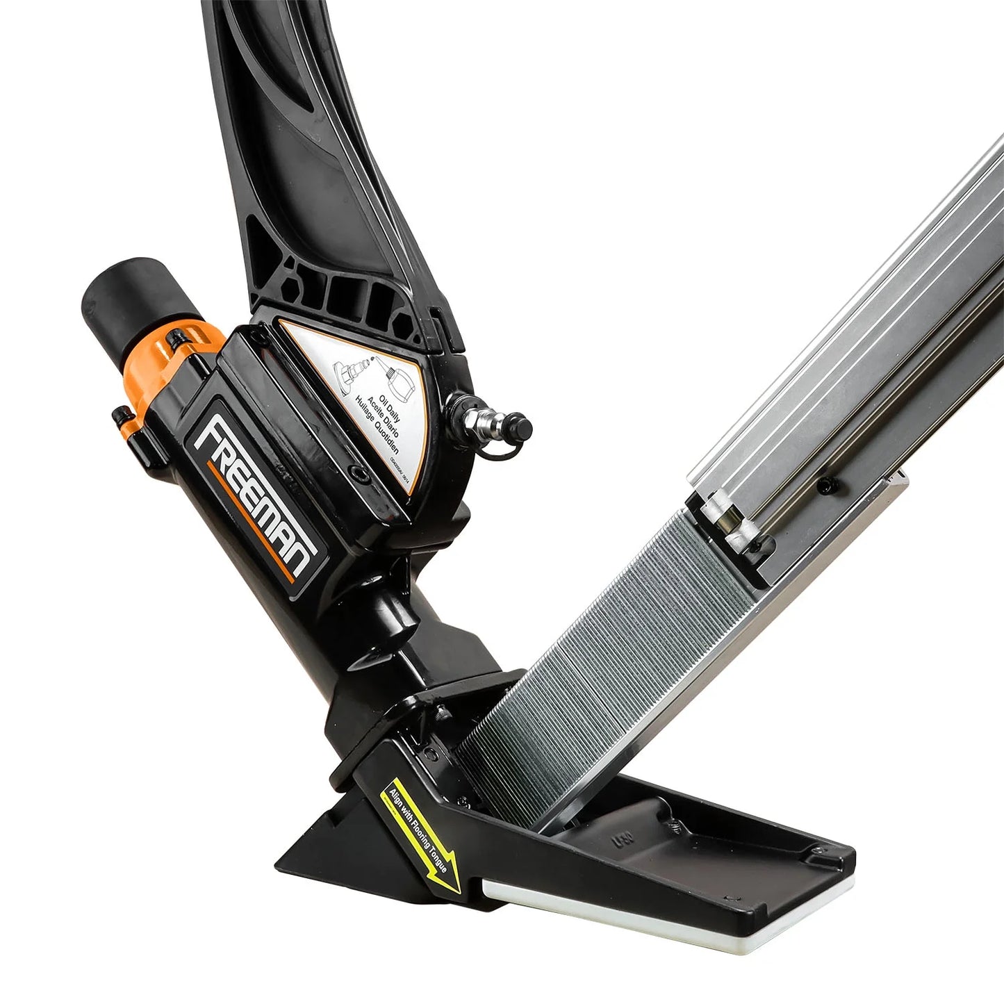 Freeman P50LSLW Lightweight Pneumatic 2-in-1 15.5-Gauge and 16-Gauge 2" Flooring Nailer/Stapler with Flooring Mallet and Interchangeable Base Plates