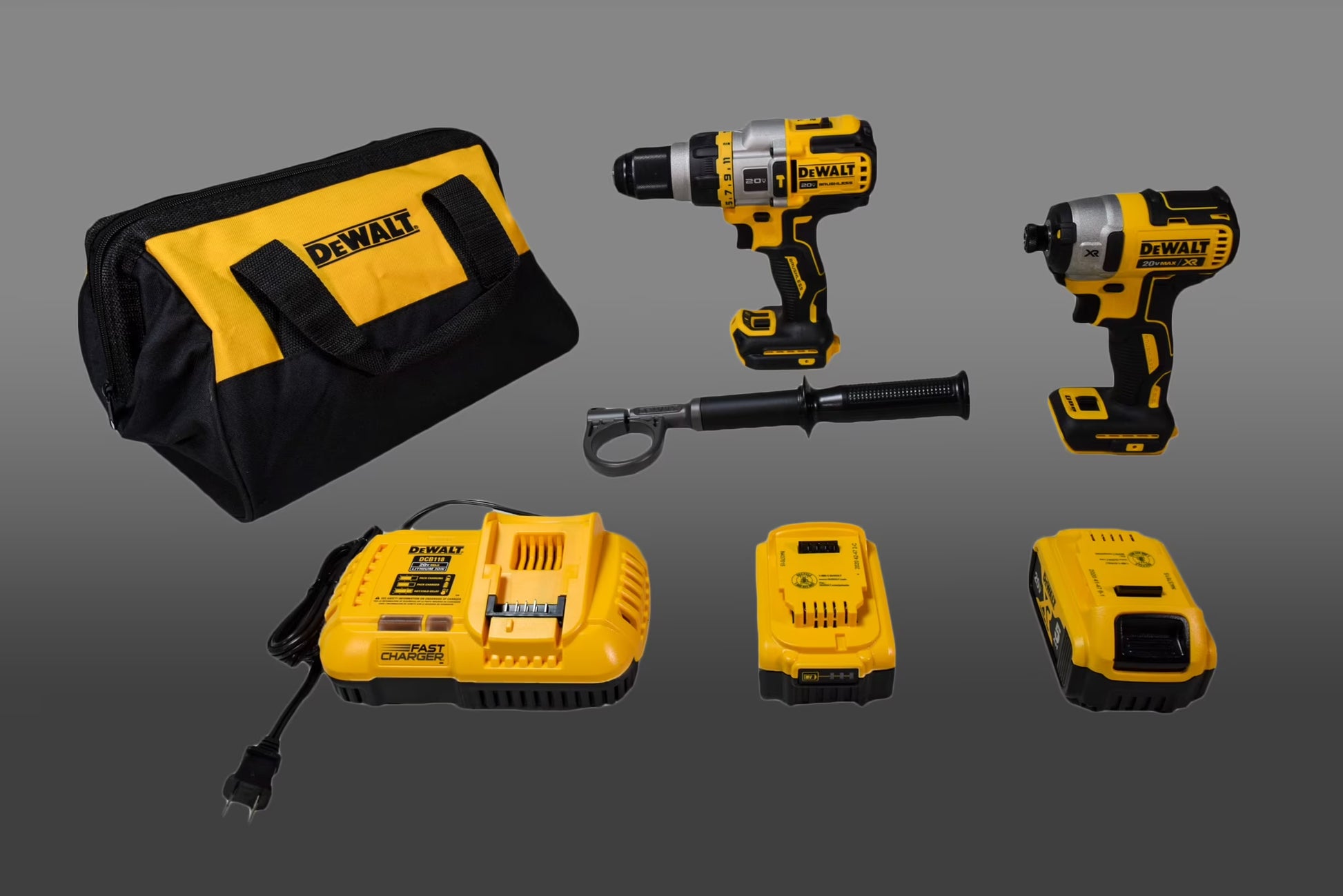 DEWALT 20V Max Lithium-Ion Cordless Power Tool Set 5.0Ah, 2 Pack