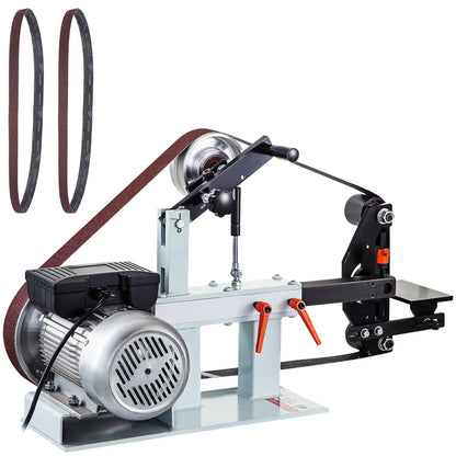 KFFKFF 2" x 82" Belt Grinder, 2HP 1500W, Versatile 3-in-1 Constant Speed Sander, 110V Bench Sander with 12" Wheel, Flat Platen Tool Rest, Ideal for Knife Crafting