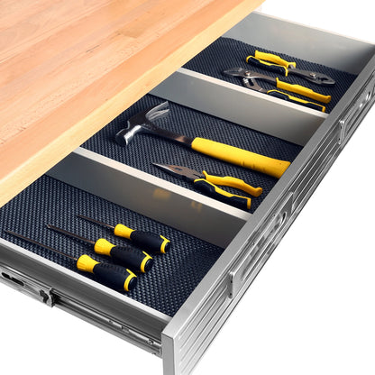 Seville Classics UltraHD Heavy Duty Commercial Lighted Workcenter Workbench w/Pegboard, Granite, 48" W x 24" D x 65.5" H