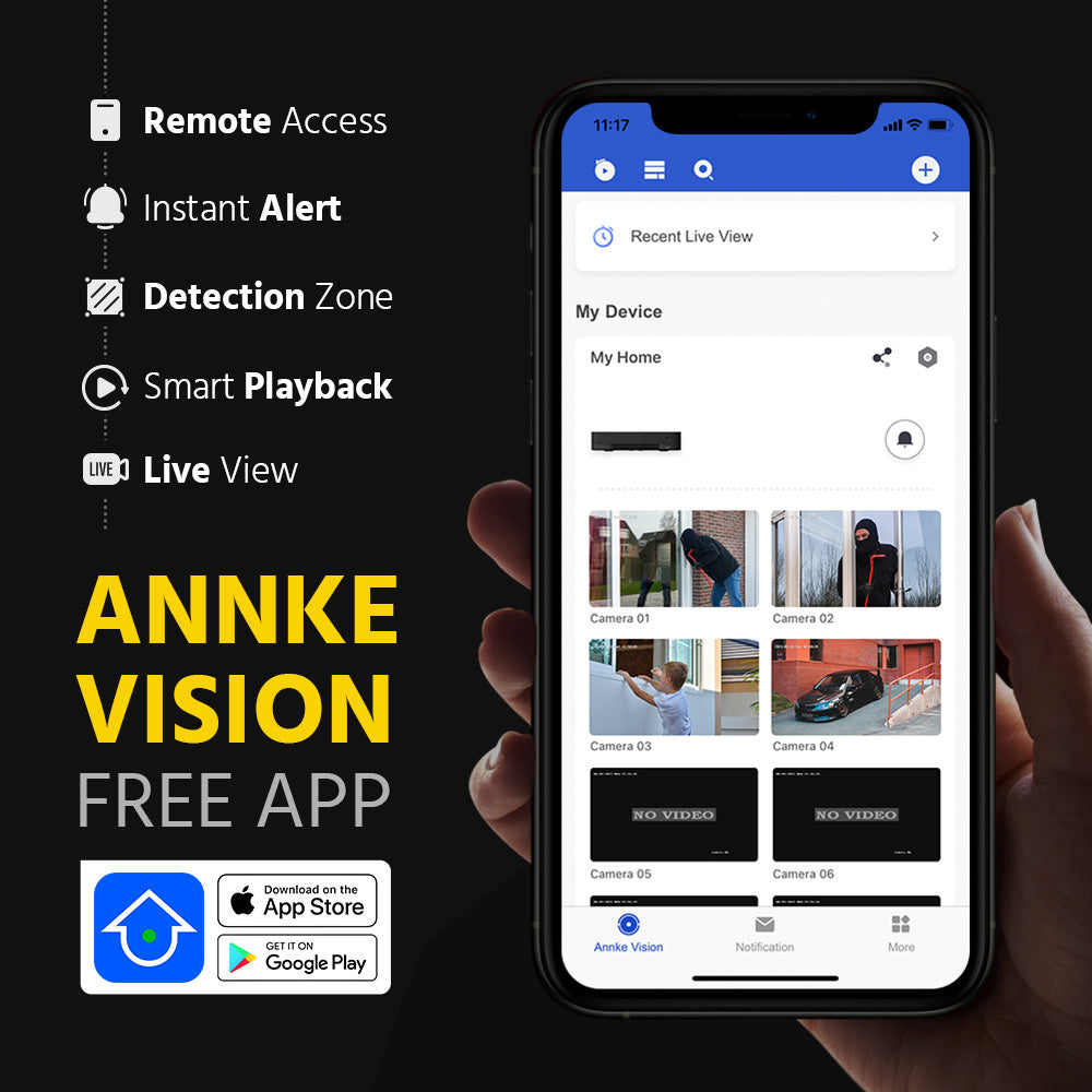 ANNKE PoE Security Camera Outdoor with Dual Lens 180? Filed of View, 6MP IP Surveillance Camera Support Color Night Vision, Person/Vehicle Detection, Two-Way Talk, Built-in SD Card Slot