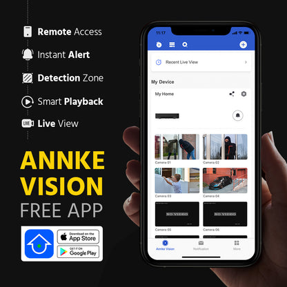 ANNKE PoE Security Camera Outdoor with Dual Lens 180? Filed of View, 6MP IP Surveillance Camera Support Color Night Vision, Person/Vehicle Detection, Two-Way Talk, Built-in SD Card Slot
