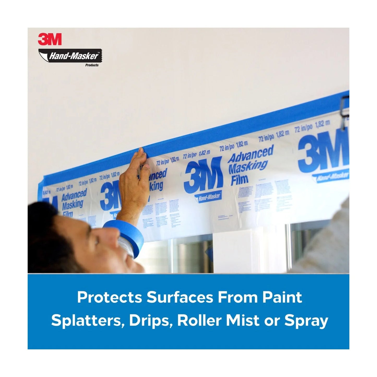 3M Hand-Masker Masking Film & Tape, Job Prep, Paint Supply, M3000-PAK-SC, 1 Kit