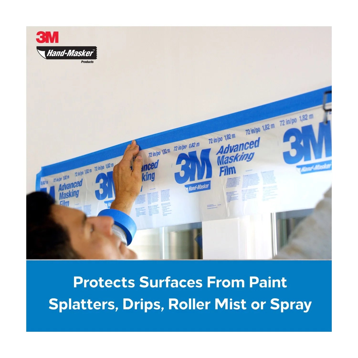 3M Hand-Masker Masking Film & Tape, Job Prep, Paint Supply, M3000-PAK-SC, 1 Kit